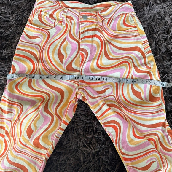 Groovy vintage style 1970’s orange jeans - Picture 5 of 8